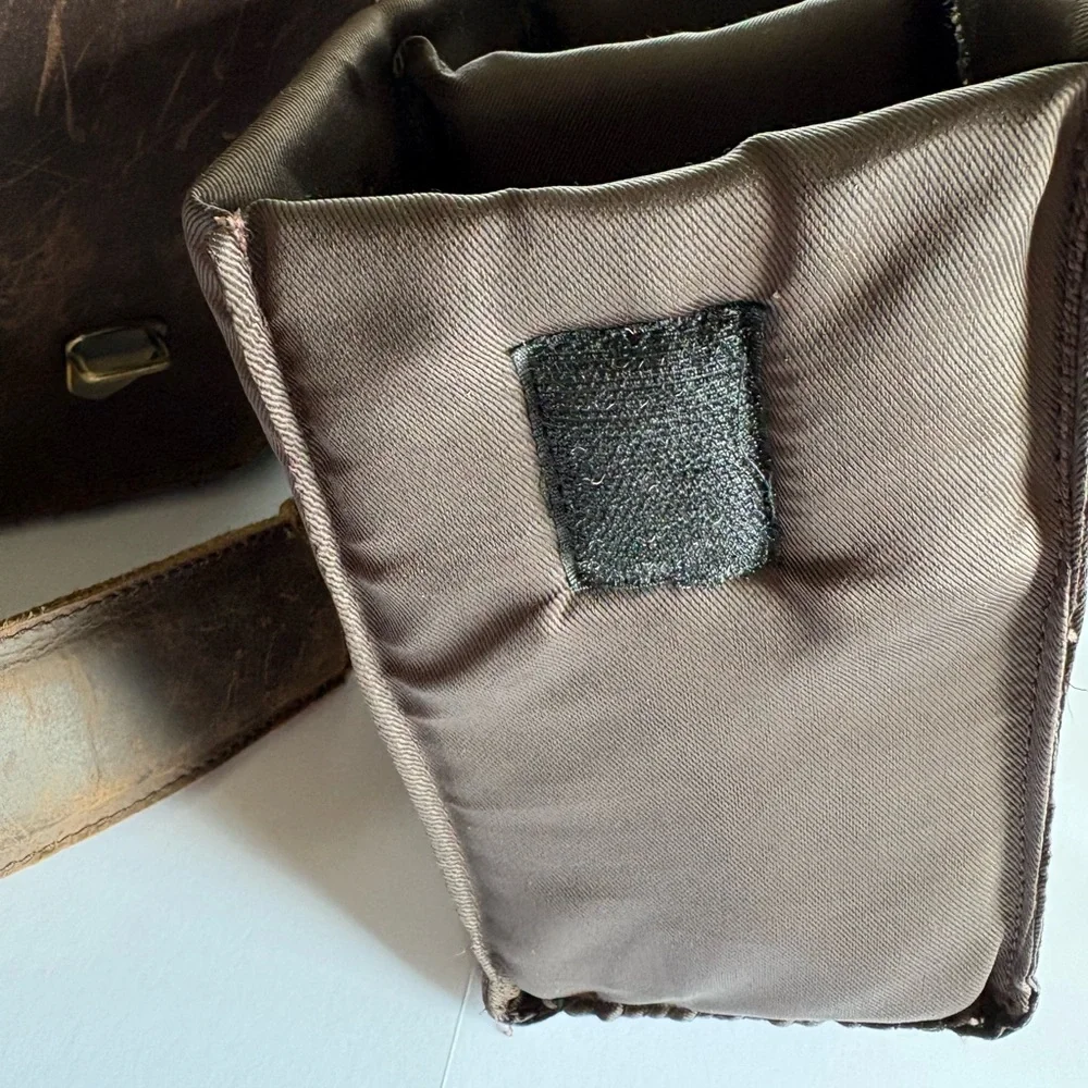 Purple Relic Classic Brown Leather Bag